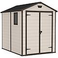 manor beige casetta da giardino con finestra laterale 185x236x227 cm