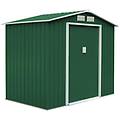no name casetta box porta attrezzi in lamiera l277xp191xh202cm verde porte scorrevoli