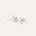 orecchini lobo bon ton oro bianco cubic zirconia collezione bon ton oro bianco
