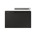 book cover keyboard slim galaxytab s9/s9 fe/s10 fe-nero