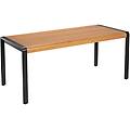 tavolo listello 180x80x76 cm (lxlxh) piano tavolo marrone struttura nero rettangolare