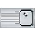 lavello integrato 1 vasca con gocciolatoio a sinistra smart l 86 x l 50 cm argento
