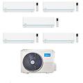 climatizzatore penta split serie evolution 9+9+12+12+12 con m5oe-42hfn8-q inverter r 32 wi-fi classe