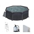 granada rotonda ø350 x 132 cm piscina fuori terra in acciaio