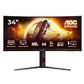 monitor 34 ( led 3440x1440 uwqhd 180hz ) curvo black e red cu34g4