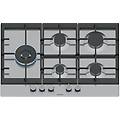piano cottura a gas 75 cm 5 fuochi acciaio inox nero ec7a5si90