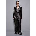 pantaloni palazzo con slash nero 42