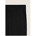 pantaloni sportivi cropped con risvolto e strass nero donna medium