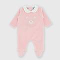 tutina in ciniglia da neonata rosa taglia 1m