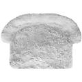 cuccia da divano batuffolo in peluche con bordo rialzato. m 89x89x13 cm grigio