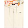 felpa con zip e cappuccio fantasia zebrata cream+zebraanimaliermulticolor donna extra small