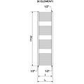 termoarredo scaldasalviette lisa 25 h 1600 l 750 verniciato bianco 30 elementi tubolare ral 9010