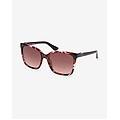 occhiali square shape injected rosso nero con lenti a specchio granata donna