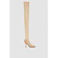 stivali cuissardes in tulle beige 40