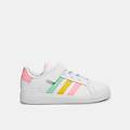 sneaker da bambini grand court elastic lace and top strap bianco
