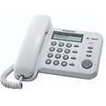 kx-ts560ex1 telefono a filo con display lcd id chiamante e rubrica bianco