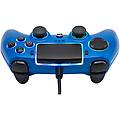 controller cablato neon blue per ps5 e pc con led rgb e jack audio