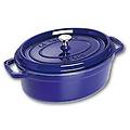 cocotte casseruola ovale in ghisa blu scuro 29cm