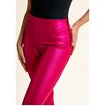 pantaloni push up wr. up vita alta tessuto lucido wet effect bright rose donna small