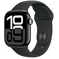 watch series 10 gps + cellular 42mm cassa in alluminio color jet black con nero sport band s/m