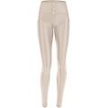 pantaloni push up wr. up skinny vita alta bottoni similpelle white sand donna xxs