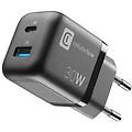 caricabatterie usb type-c usb type-a multipower micro 30w gan power delivery black achusbgan2pd30wk