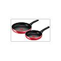 set padelle cucina mediterranea 2 pezzi compatibile con induzione e gas &oslash; 24/28 allumino