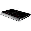 fornello elettrico con 2 piastre a induzione potenza differenziata da 2000 e 1500 watt display