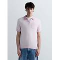 polo in maglia di cotone sfumato