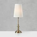 lampada da tavolo noble color ottone/bianco naturale altezza 56 cm tessuto