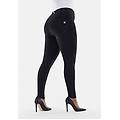 jeggings push up wr. up curvy gamba skinny in cotone jeans nero-cuciture in tono donna extra small
