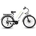 e-bike queen 28p 28'' 13ah 80km batteria integrata bianca