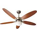 tecnomat ventilatore da soffitto 5 pale ø 130 cm con luce e telecomando colore noce