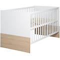 lettino combinato gabriella 70 x 140 cm regolabile in altezza 3 fasci bianco/naturale