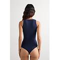 body spalla larga in fresh bamboo donna blu taglia m