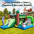 castello gonfiabile per bambini con scivolo piscina di pallinepupazzo di neve ventilatore 735w gioco