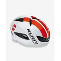 casco boost 01 bianco lucido rosso fluo m
