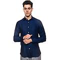 camicia classica da uomo blu