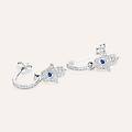 orecchini a cerchio silver moments argento rodiato cubic zirconia collezione silver moments bianco