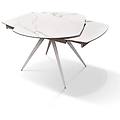 milanihome. it tavolo da pranzo allungabile di design moderno industrial cm 90 bianco 90 x 75 x 180