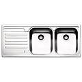 - venezia ve1162ilac lavello da incasso 2 vasche con gocciolatoio dimensioni 116 x 50 cm colore