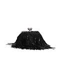 borsa a tracolla con catena flou nero