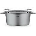 pentola acciaio inox 24 cm 5. 1 l con coperchio vetro phi collection