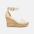 sandali da donna con zeppa beige
