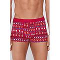 boxer in cotone elasticizzato stampa natalizia uomo rosso tama&ntilde;o l