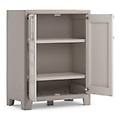 - armadietto basso in resina 2 ante e 2 ripiani cm 80x44x100 beige gulliver