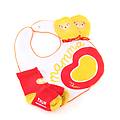 set bavaglino i love mummy con guantini antigraffio con calzini