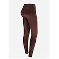 pantaloni wr. up in cotone vita con gioco di inserti french roast donna small
