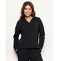 felpa da donna chiusa con tencel modal easy living / nero / m nero