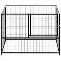 - gabbia per cani nera 100x100x70 cm in acciaio